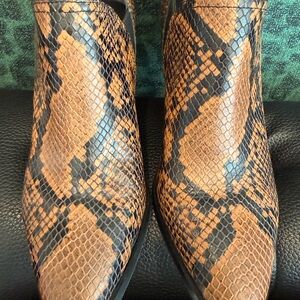 Marc Fisher Brown and Black Textured Boots